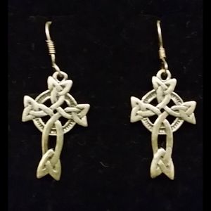 925 Sterling Silver Cross Earrings